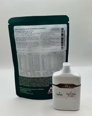 Photograph of product: 1g Turboz + Guava Now n Later Live au chocolat Rosin Dual ChamberPen
