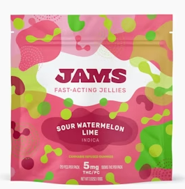 Photograph of Product: JAMS Sour Watermelon Lime Nano Jellies 100mg 20pk