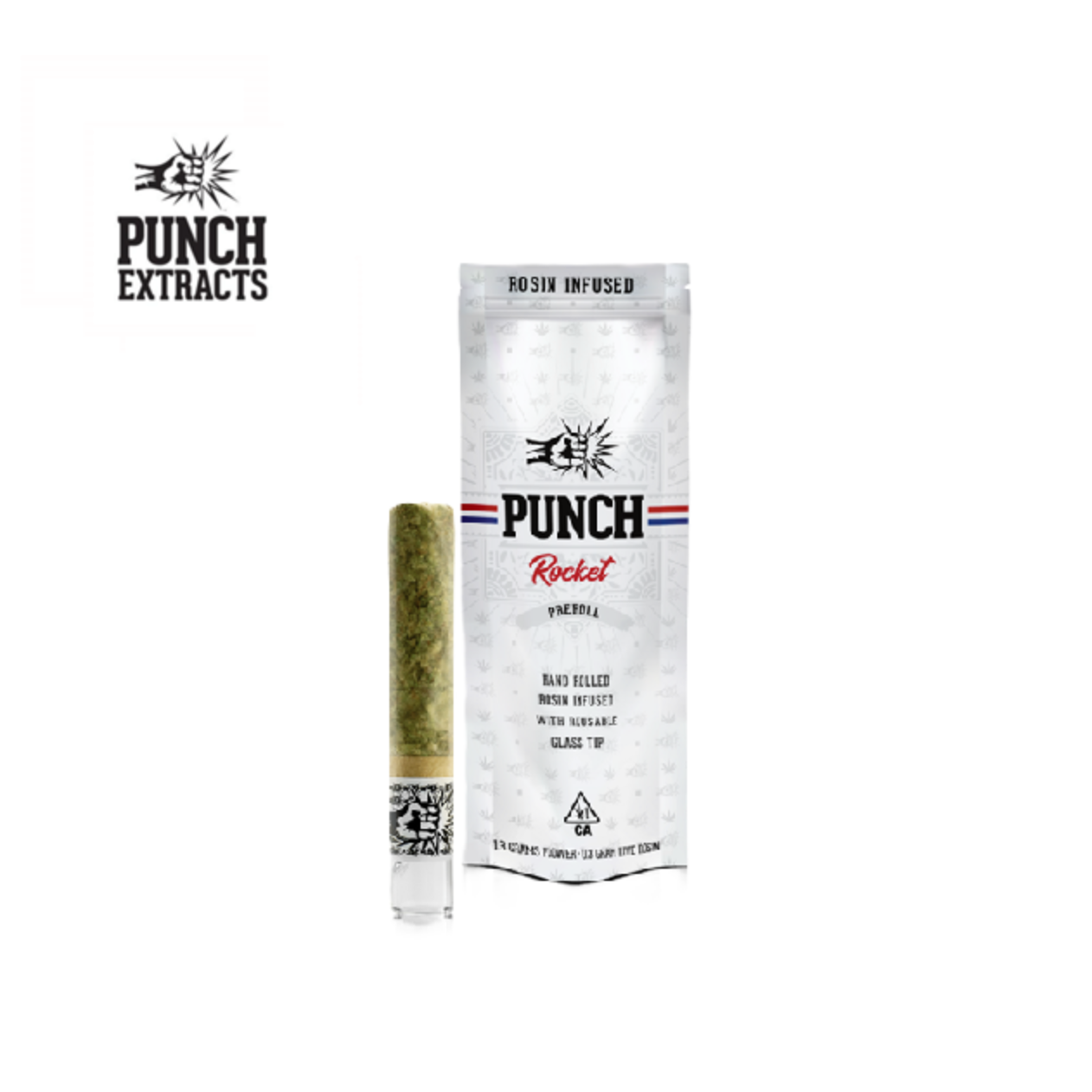 Photograph of product: PINKY BRAIN X SUNSET MAC 1.6G ROSIN INFUSED ROCKET PREROLL