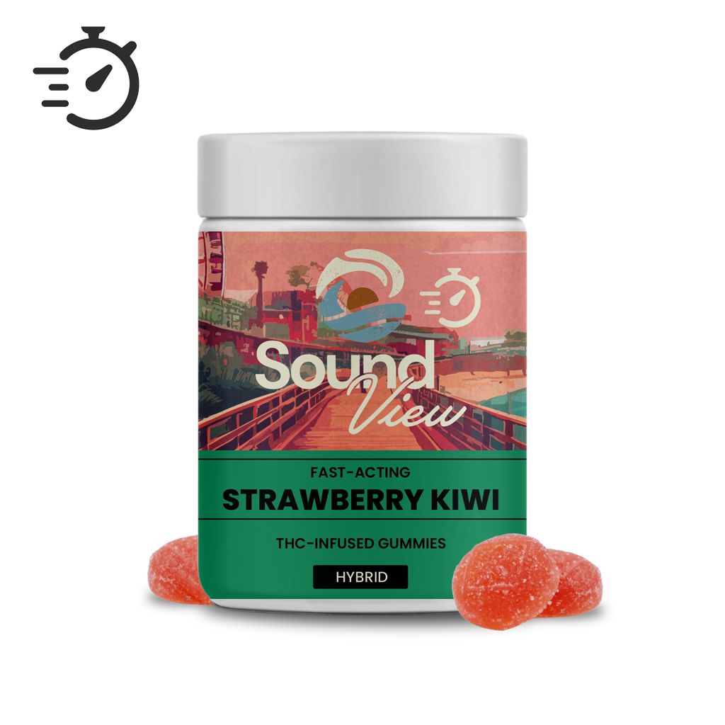 Photograph of product: Fast-Acting Strawberry Kiwi Gummies T4.98 20pk (8-00101)