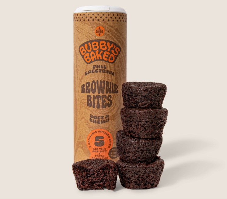 Photograph of product: Bubby's Baked Brownies Bites 25mg 5pk