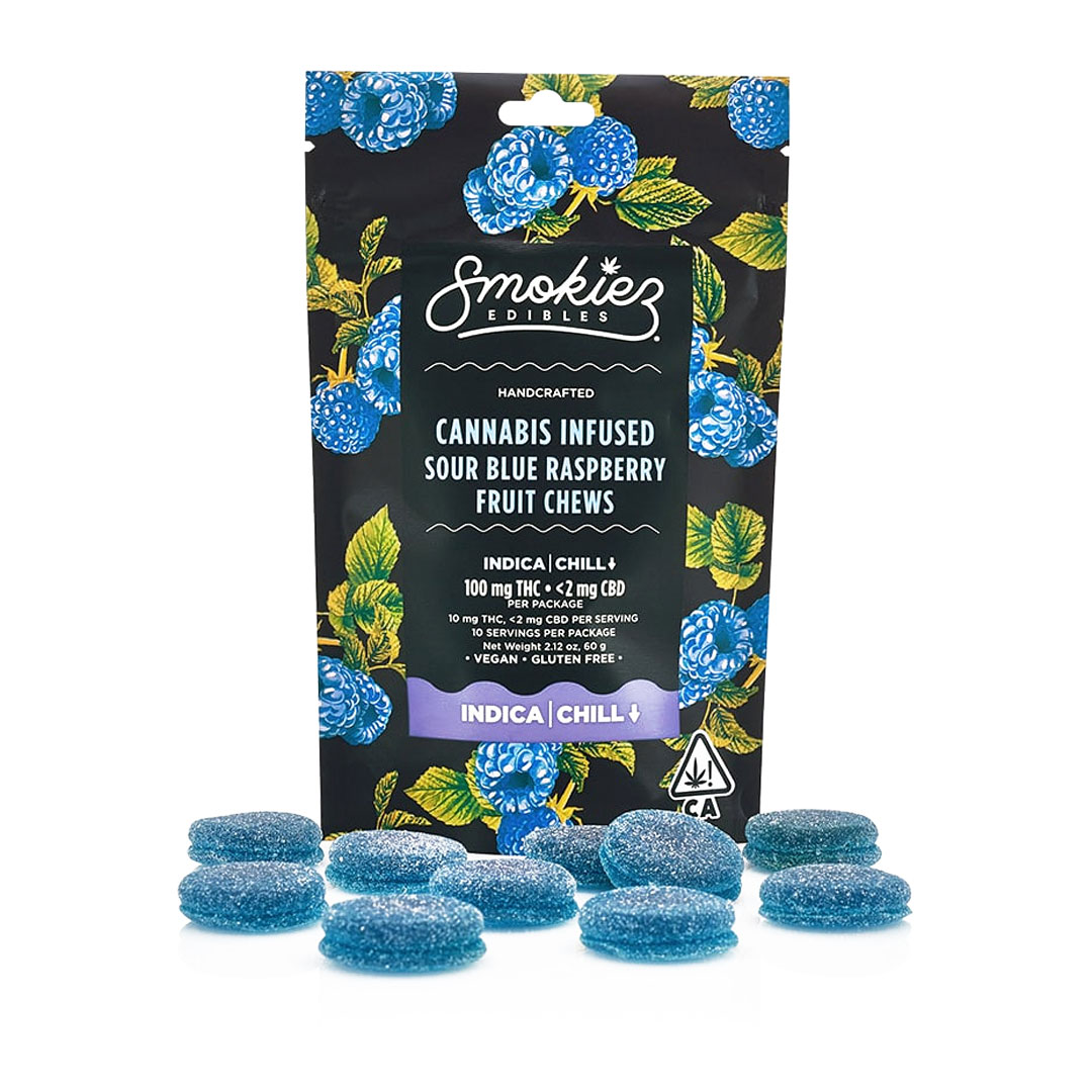 Photograph of product: Smokiez | Gummies | Sour Blue Raspberry (Oui'd)
