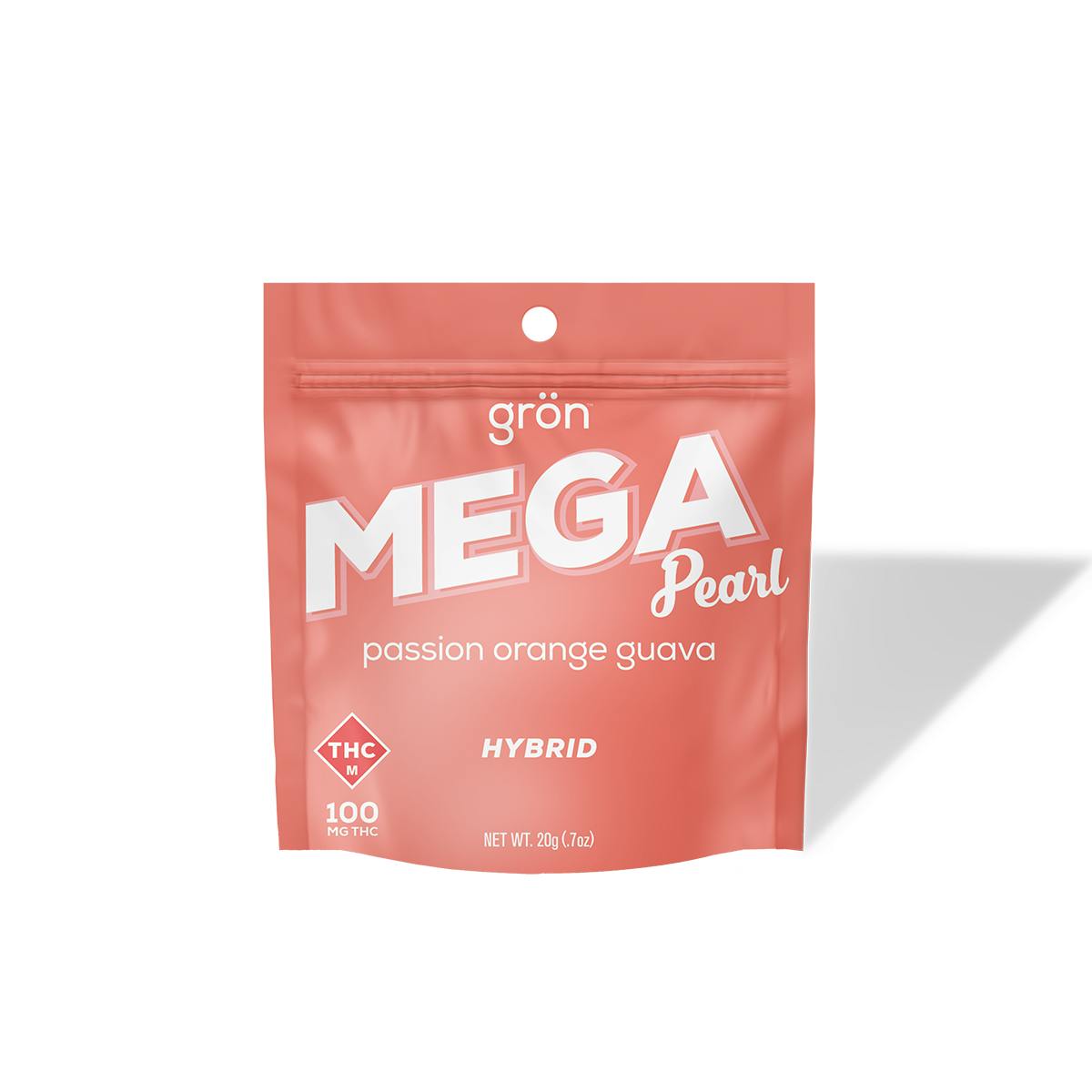 Photograph of product: Gron - Mega Pearl - Passion Orange Guava - 100mg