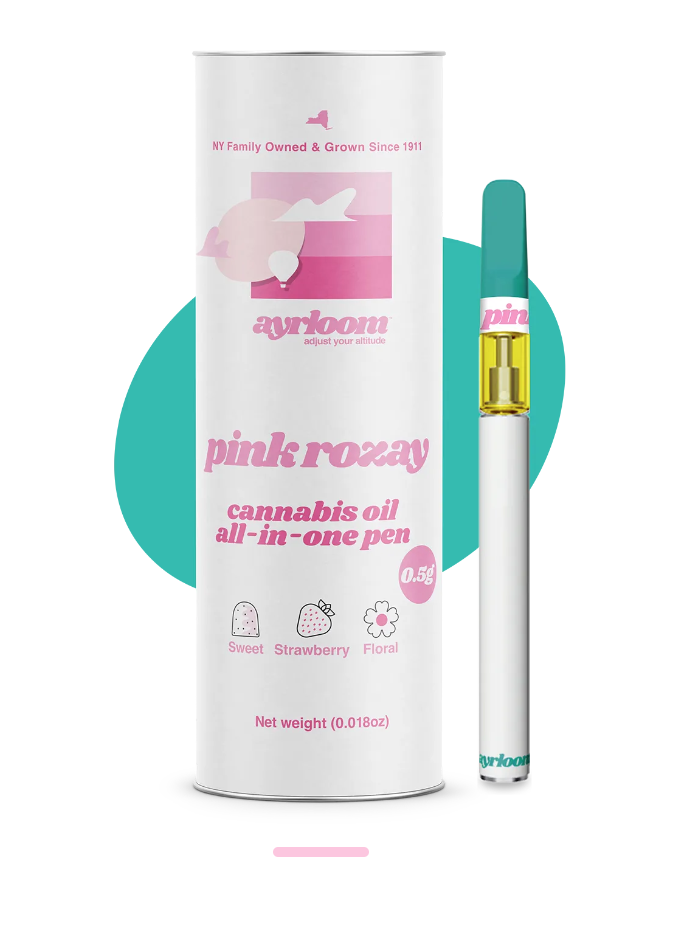 Photograph of product: Ayrloom | Pink Rozay | Vape AIO | Oui'd-Hybrid