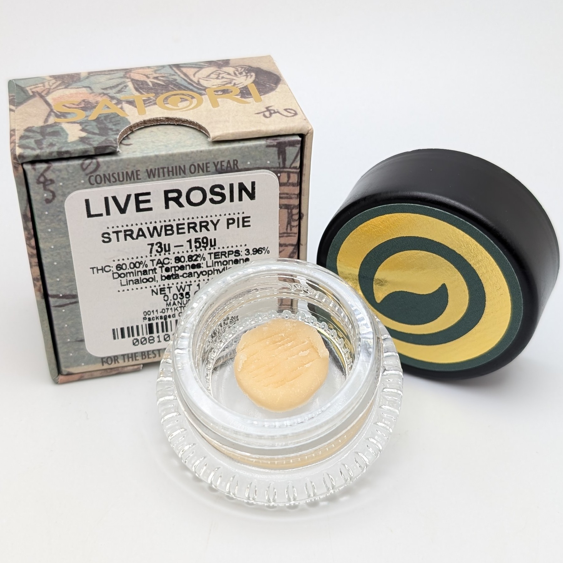 Photograph of product: Strawberry Pie 1g Live Rosin