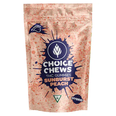 Photograph of product: Choice Sunburst Peach Hybrid Soft Chews 200mg Rec