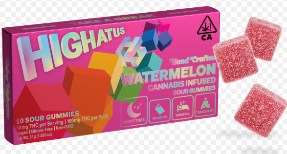 Photograph of product: SOUR WATERMELON GUMMIES