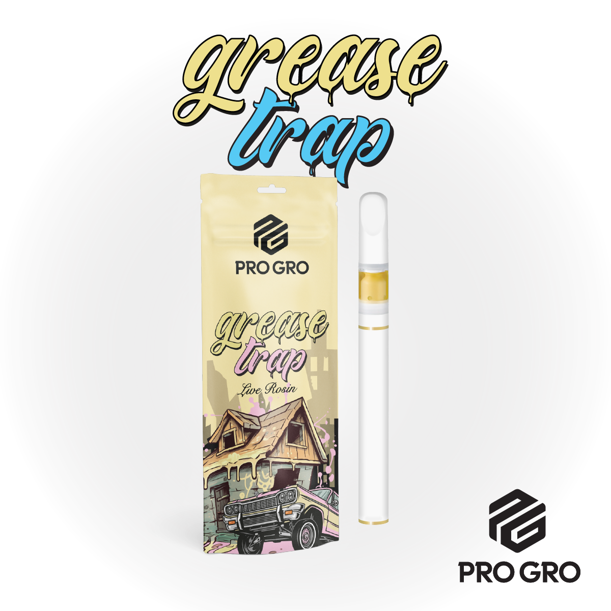 Photograph of product: ProGro Grease Trap All-In-One Live Rosin Vape | 0.5g