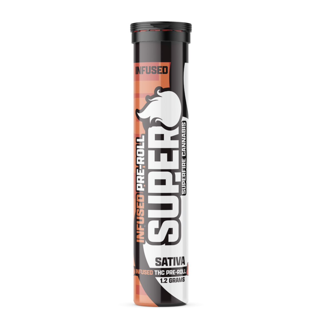 Photograph of product: SuperFire Infused 1.2G Pre-Roll  Banana Trainwreck