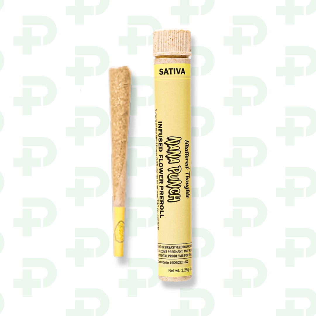Photograph of product: Shattered Thoughts Infused Preroll - Nana Punch