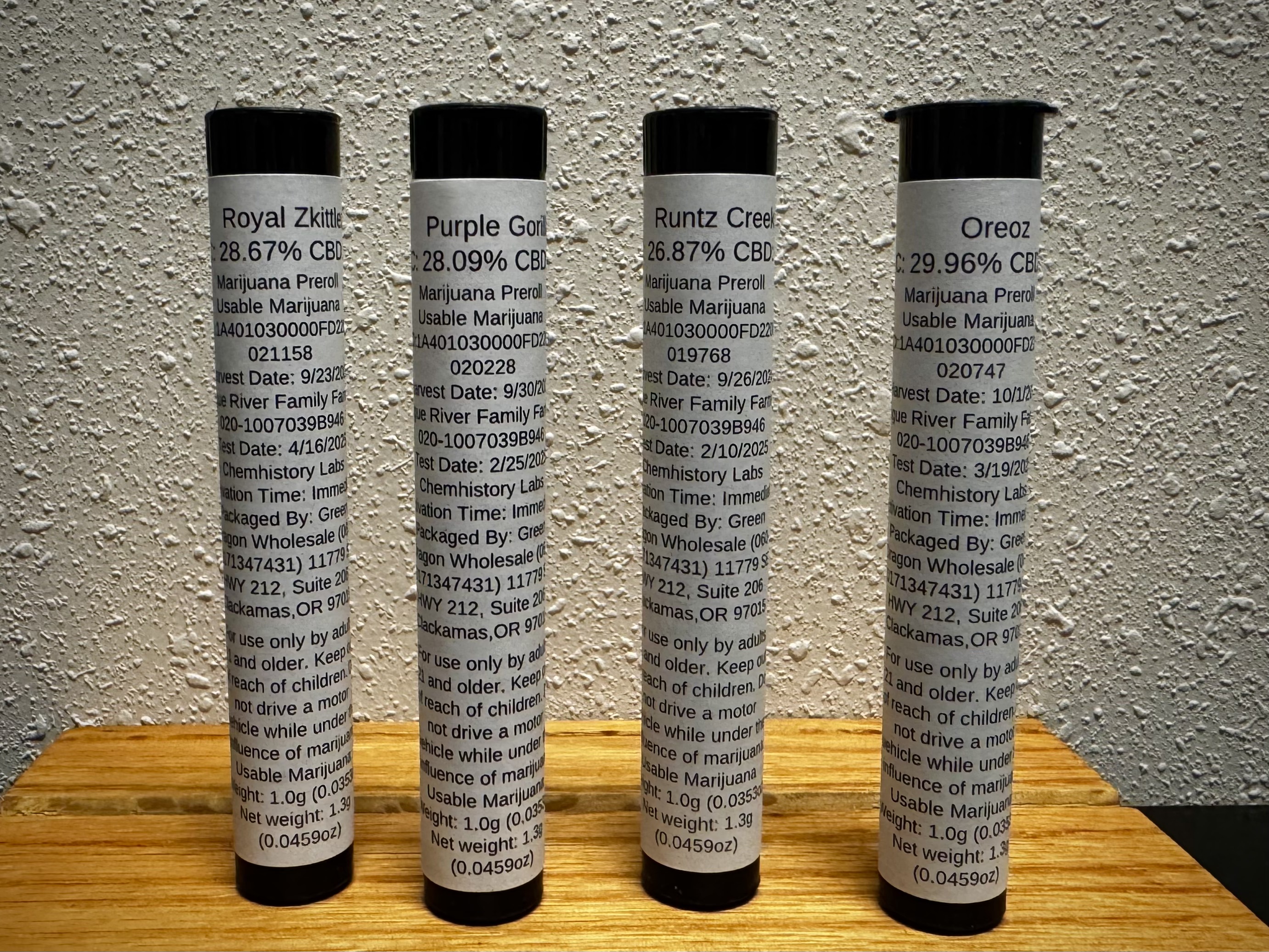Photograph of product: Runtz Creek Pre-Roll - Green Dragon