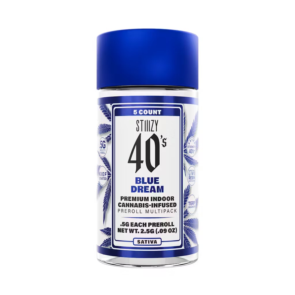 Photograph of product: STIIIZY - Blue Dream - Infused Pre-Rolls - 5pk