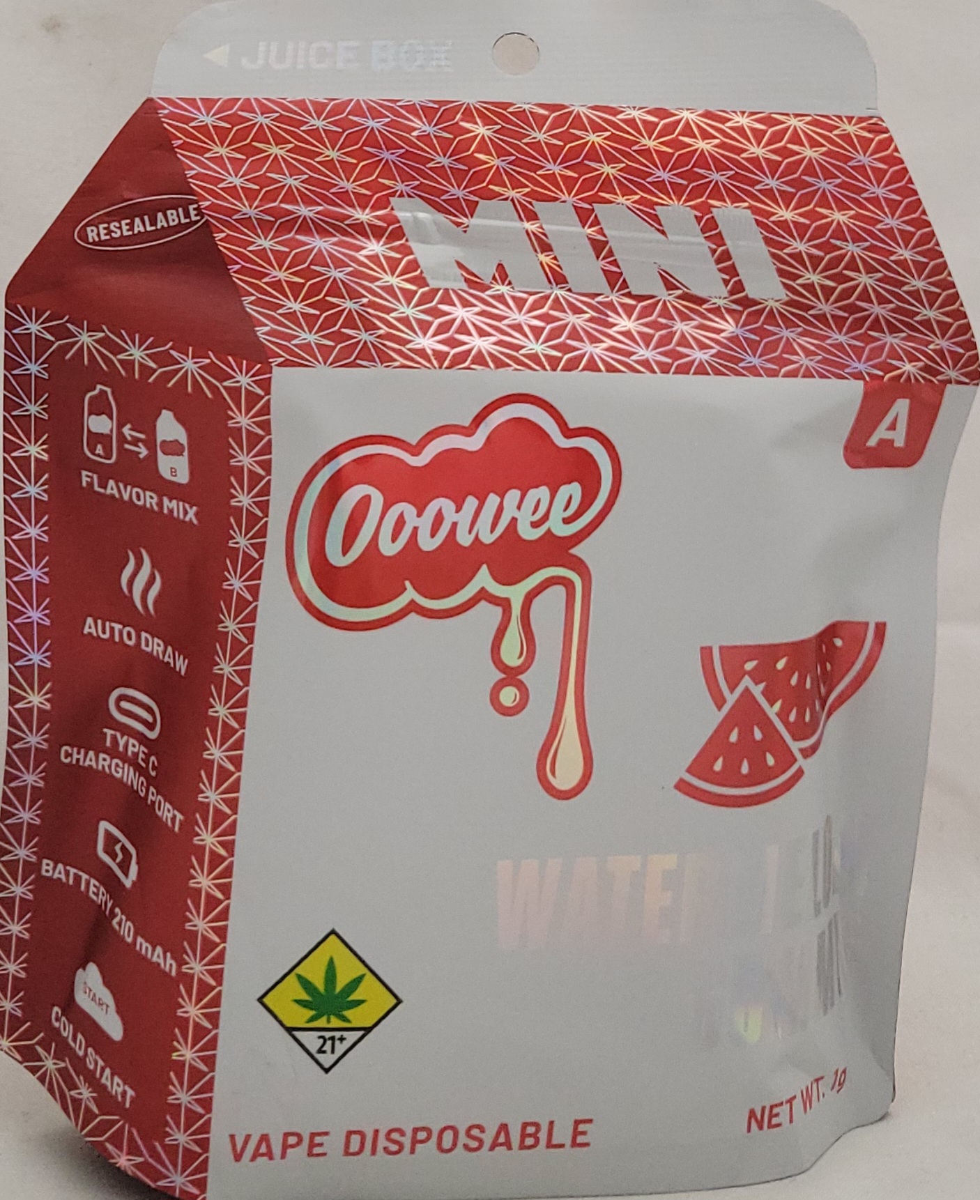 Photograph of product: Watermelon Gummy *A-Side* | 1g  *General Use Compliant*