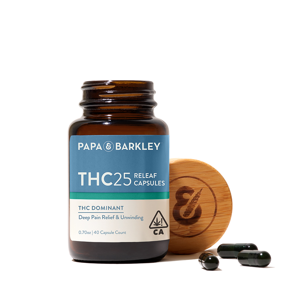 Photograph of product: Papa & Barkley - 25mg - 40ct Capsules - Releaf High TH-oui