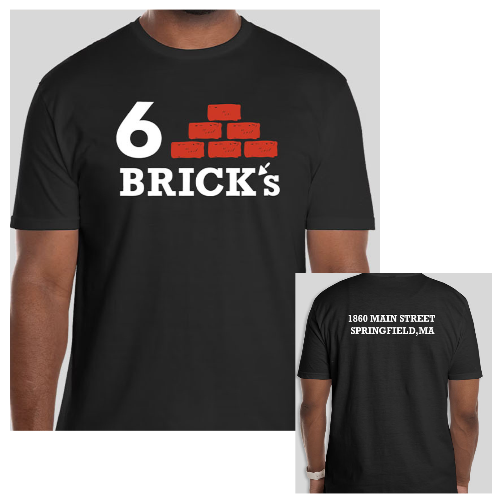 Photograph of product: 6 Brick's - Black T-Shirt - XL