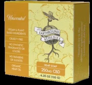 Photograph of product: Earthbound Remedies: Unscented Full Spectrum 250MG Soap