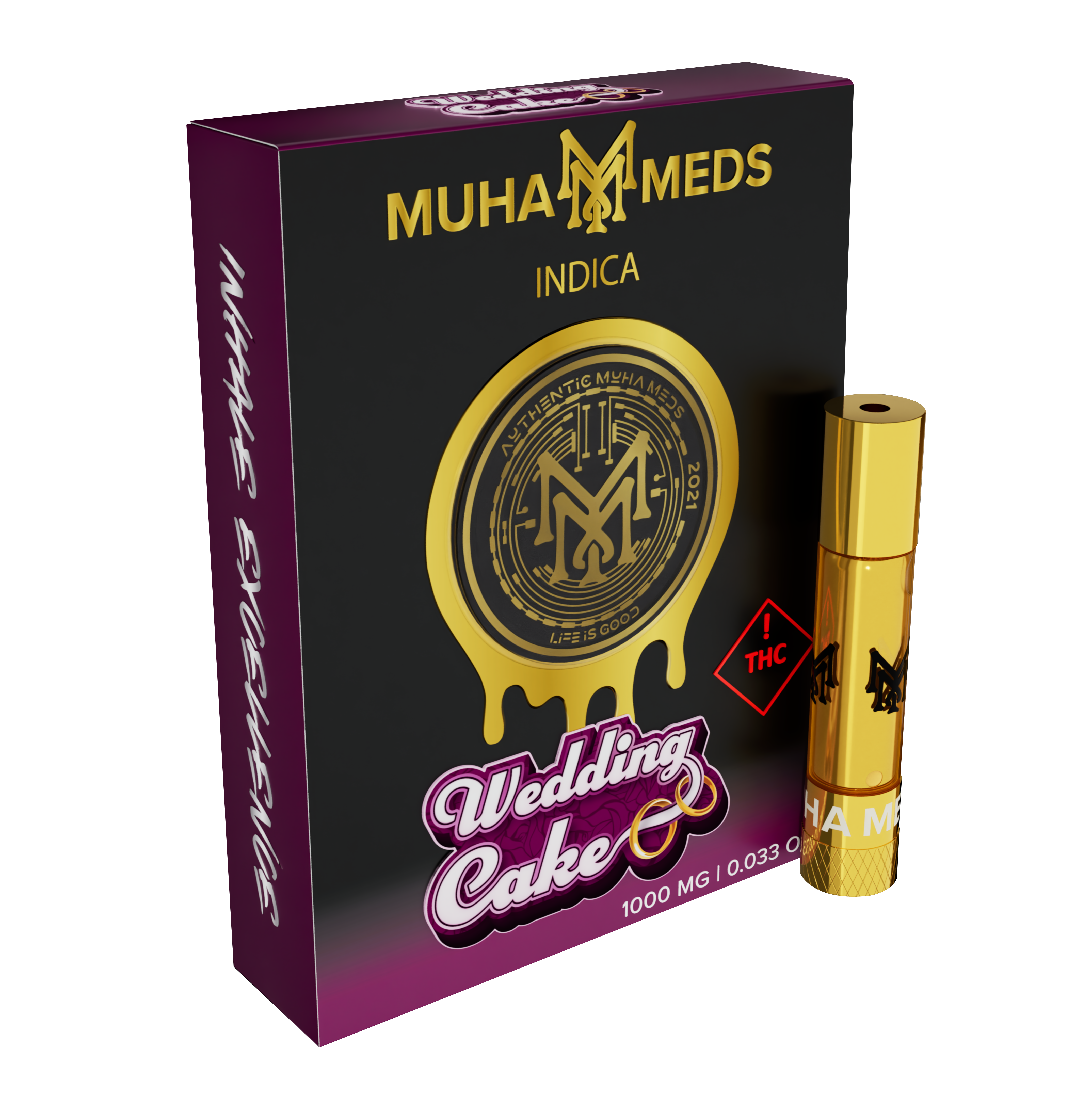 Photograph of product: 1g Wedding Cake Muha Meds Cartridge - 1.00