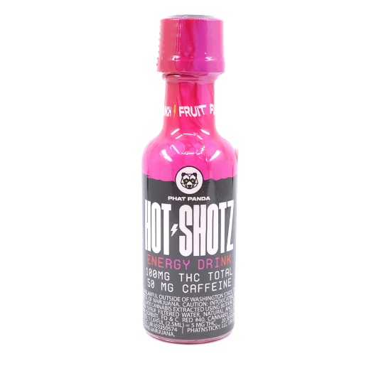 Photograph of product: Hot Shotz Fruit Punch Energy Drink 100mg
