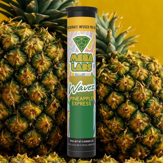 Photograph of product: Wavez Pineapple Express (S) 1g Live Resin Infused Pre Roll
