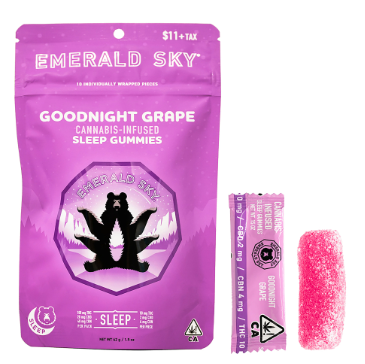 Photograph of product: Emerald Sky | Goodnight Grape Sleep Gummies | 100mg