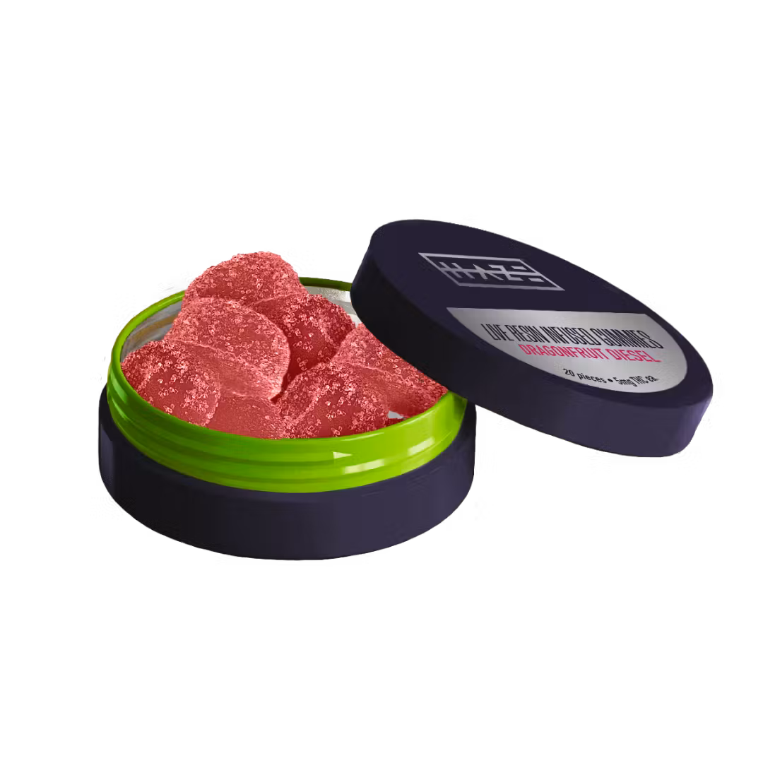 Photograph of product: Live Resin Gummy - 100mg/20pc - Dragonfruit Diesel