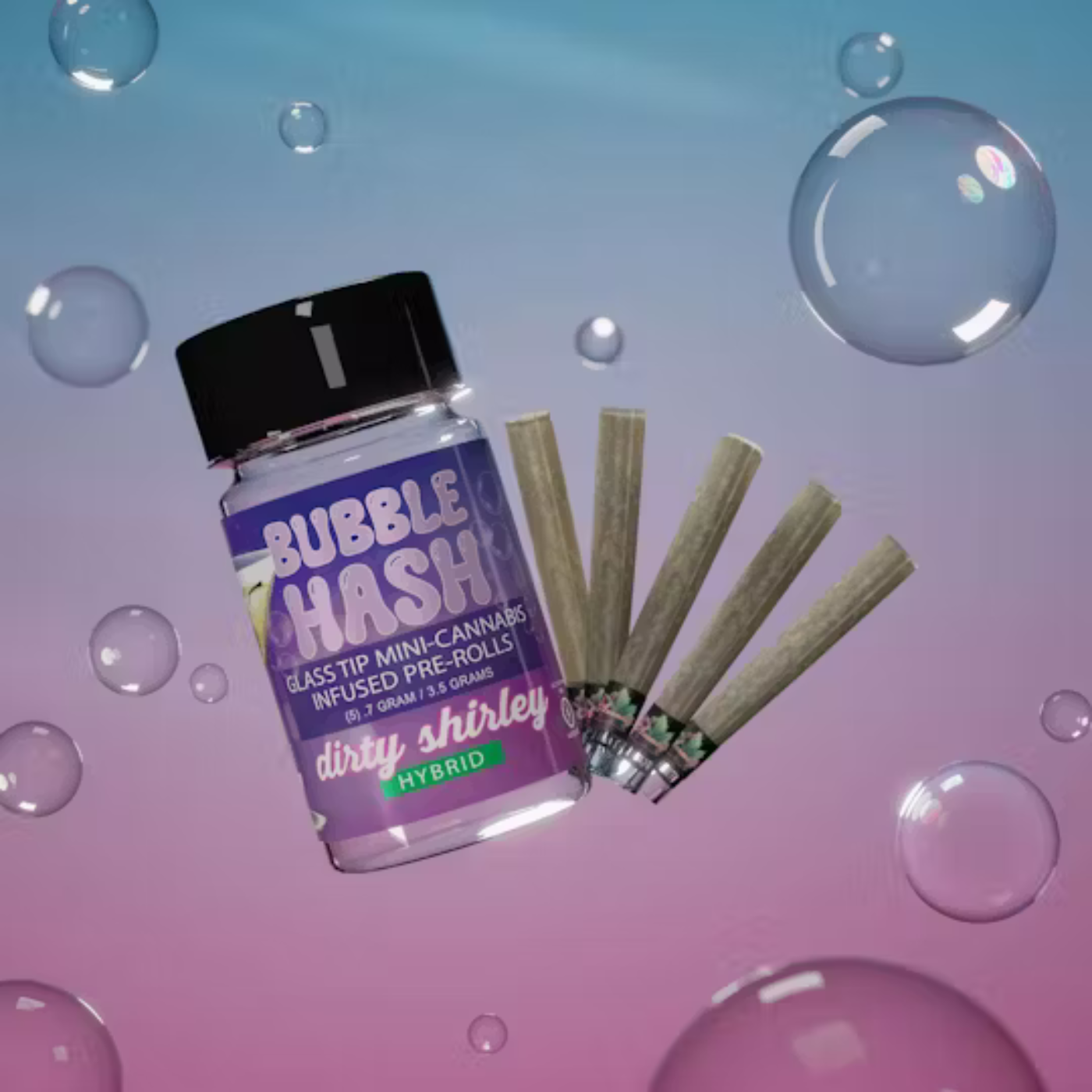 Photograph of product: Amnesia - Dirty Shirley Bubble au chocolat Infused Glass Tip PR 5pk