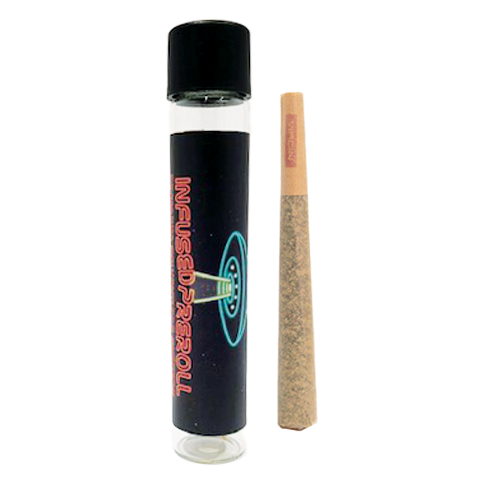 Photograph of product: Fruit & Fuel - Solventless Kief Infused Preroll - Electric Peanut Butter Cookies x Lemon Gravy (1g)