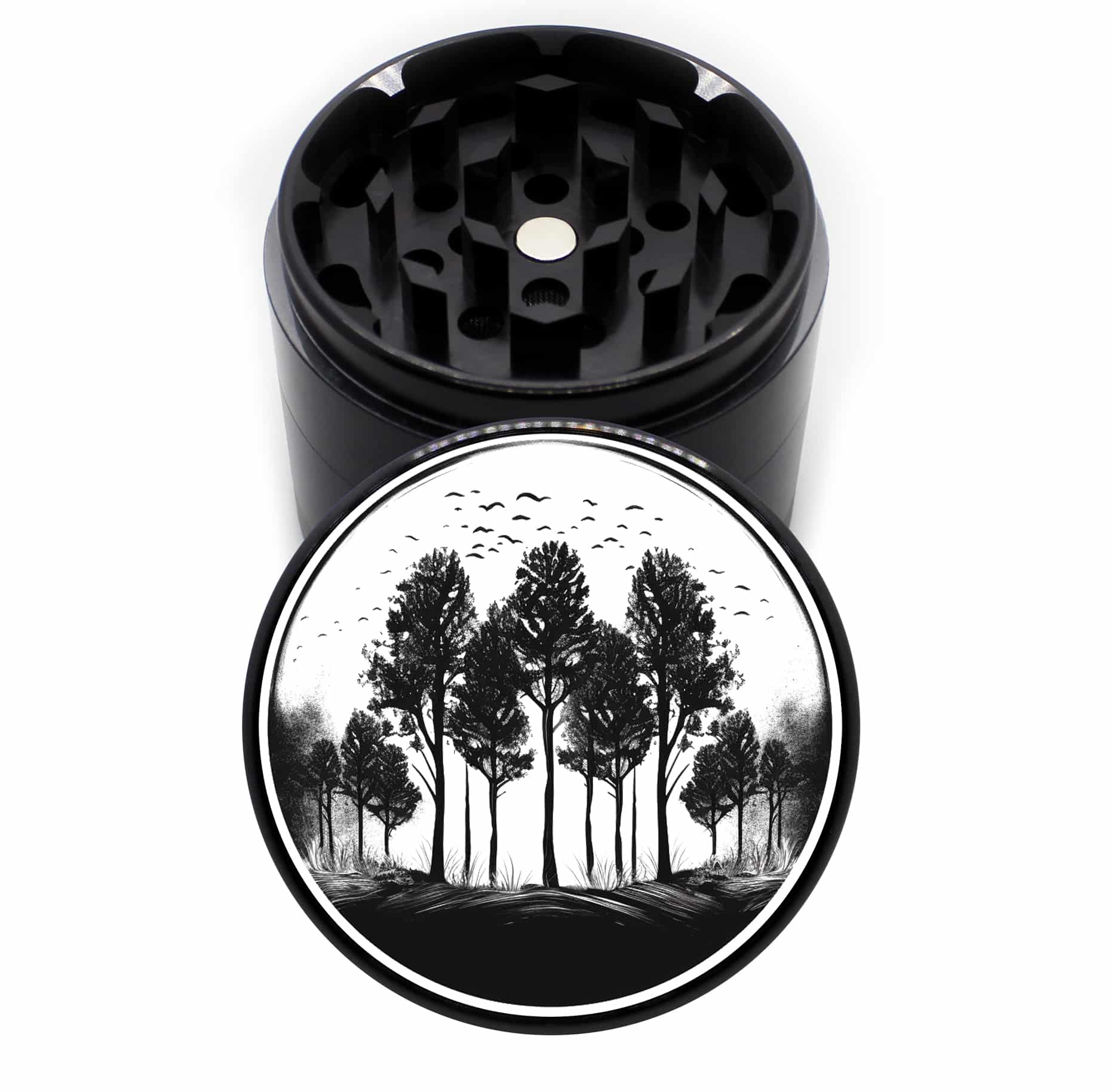 Photograph of product: 4-Piece 'Trees v4' Grinder, 63mm
