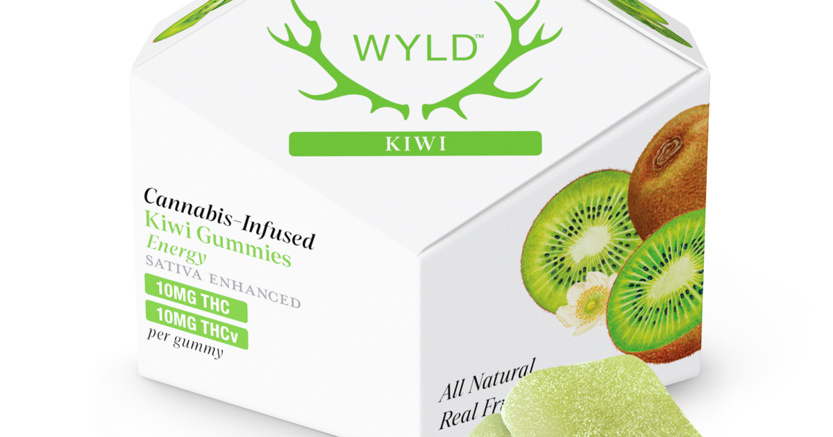 Photograph of product: Kiwi | 10mg TH-oui: 10mg TH-ouiV | 10pk Gummies | Wyld