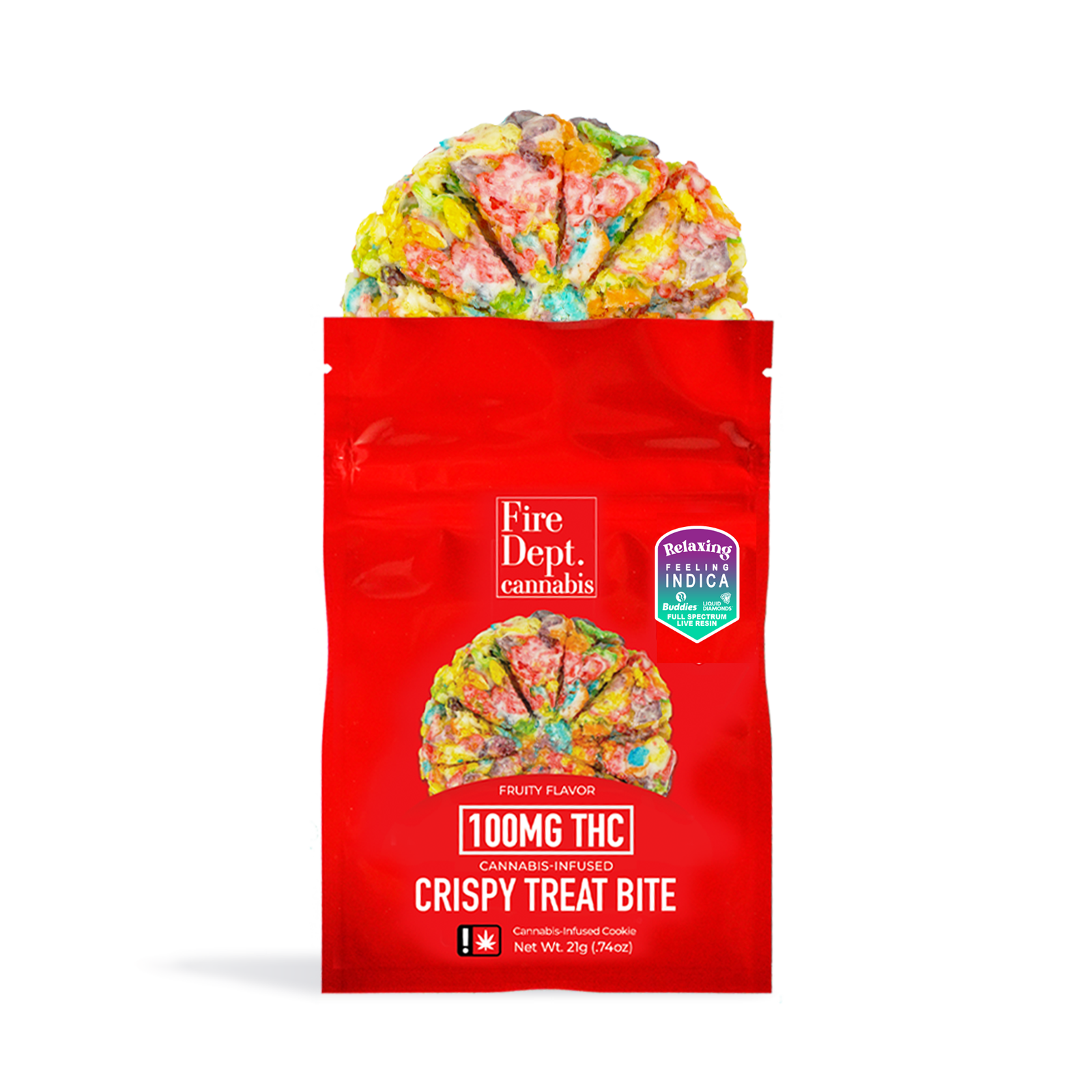 Photograph of product: Fire Dept. | Fruity Oui'd | 100mg Crispy Treat Bite