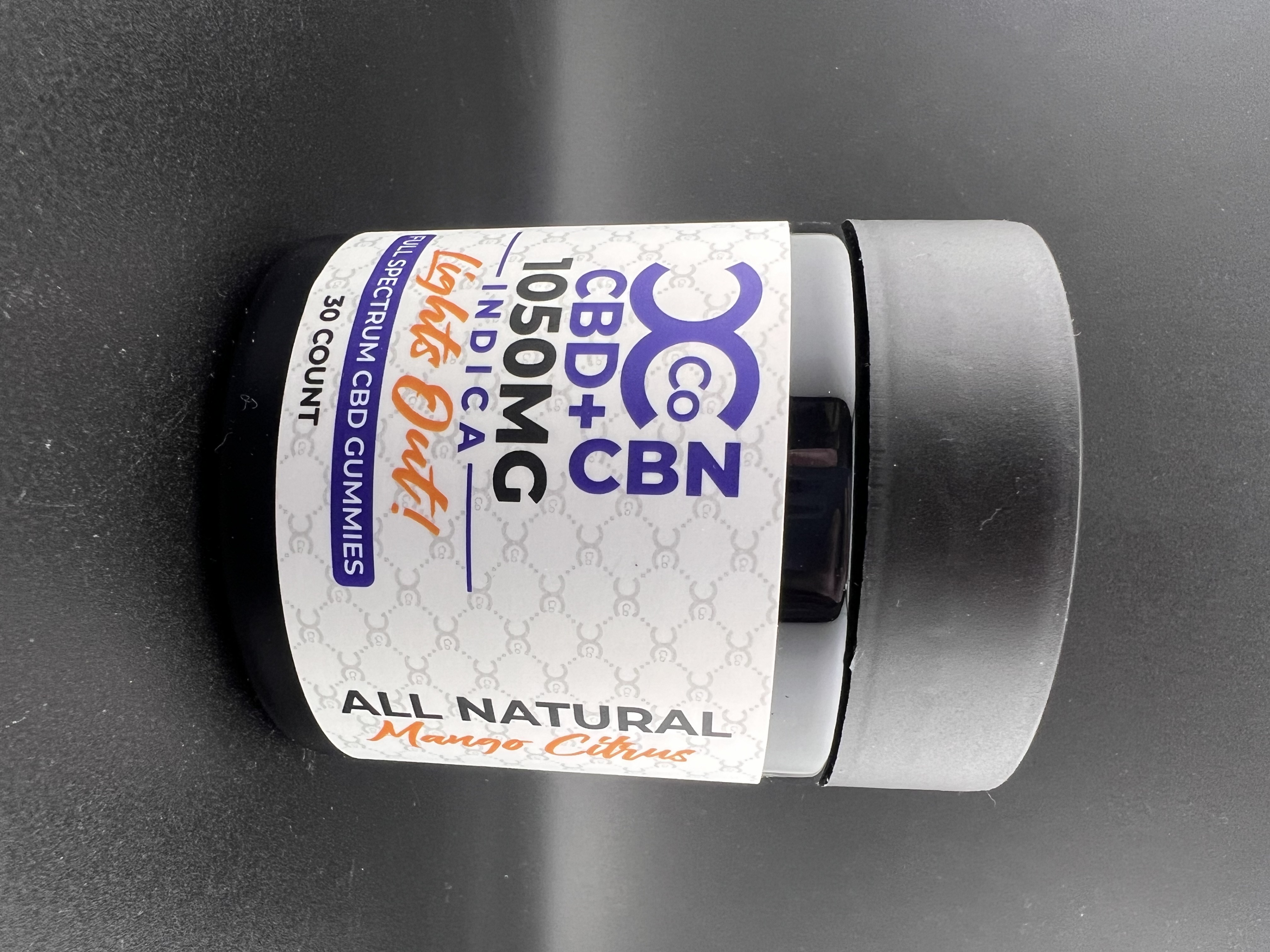 Photograph of product: CCCo - Lights Out - 25mg CBD 10mg CBN Gummies - Mango Citrus- 30ct