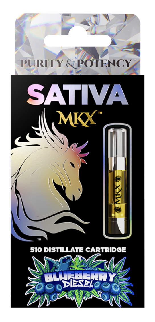 Photograph of product: MKX | Blueberry Diesel | 1g Cart