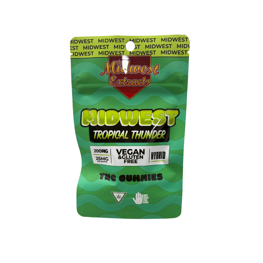 Photograph of product: Midwest Extracts - 200mg Gummies - Tropical Thunder