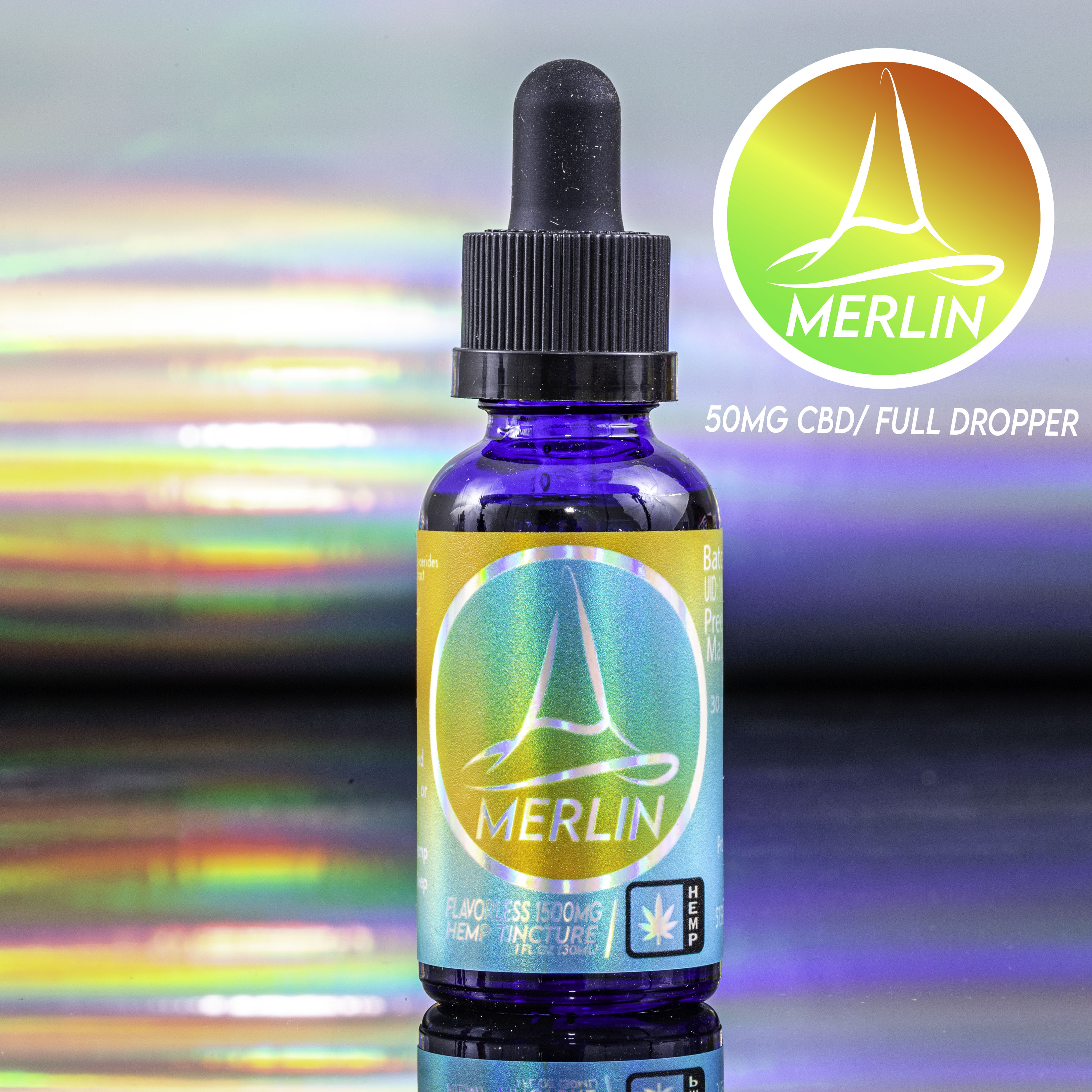 Photograph of product: Merlin 1500mg CBD Flavorless | Hemp Tincture