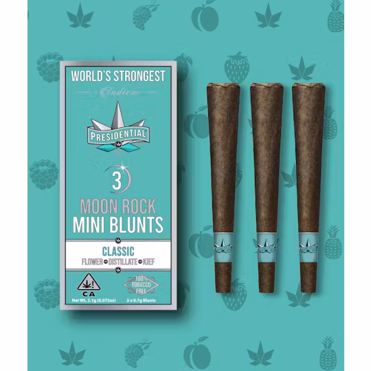 Photograph of product: Classic [I] | Pee-Wee Moon Rock Mini Blunts 2.1G (3pk) | Presidential