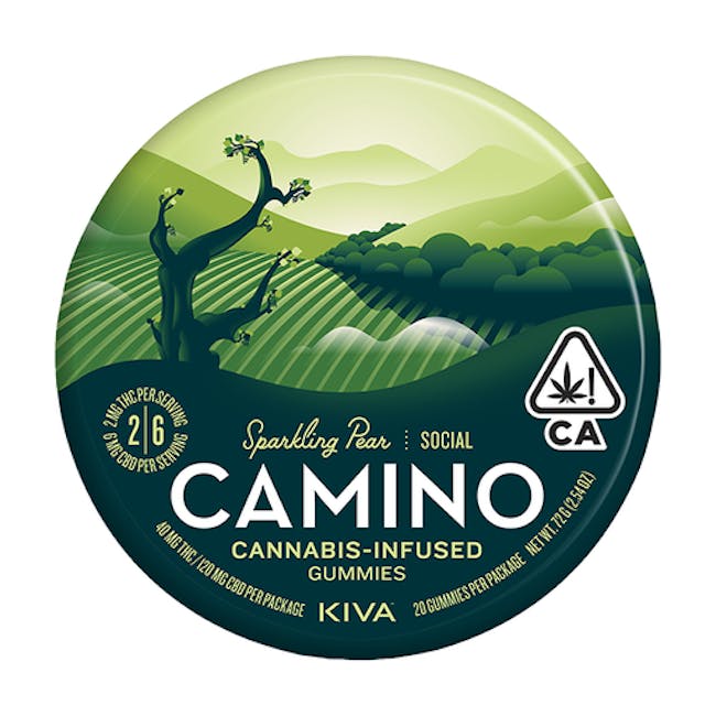 Photograph of product: Camino - Sparkling Pear CBD 1:3 - Gummies - 160MG