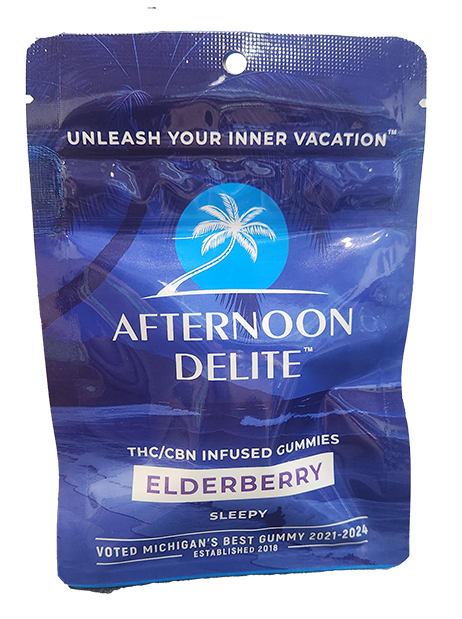 Photograph of product: Elderberry 2:1 | 20MG TH-oui: 10MG CBN 2PC | Afternoon Delight