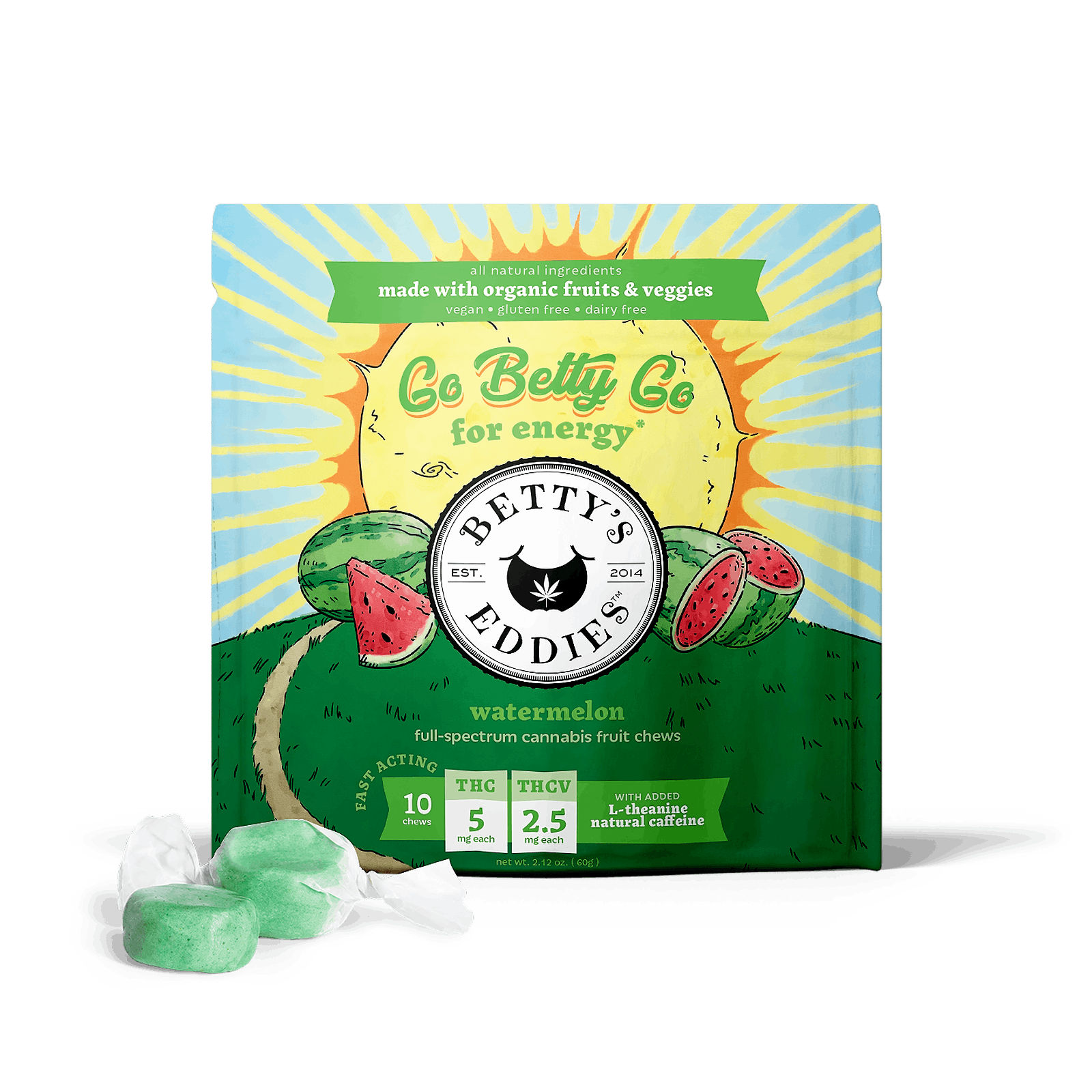 Photograph of product: Fruit Chews 10 Pack - Watermelon