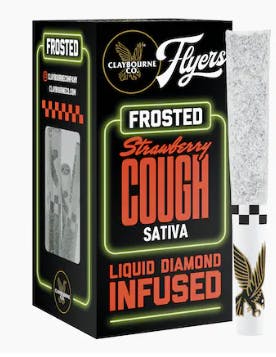 Photograph of product: Frosted Flyers: Strawberry Cough infused PRs 5pk - 