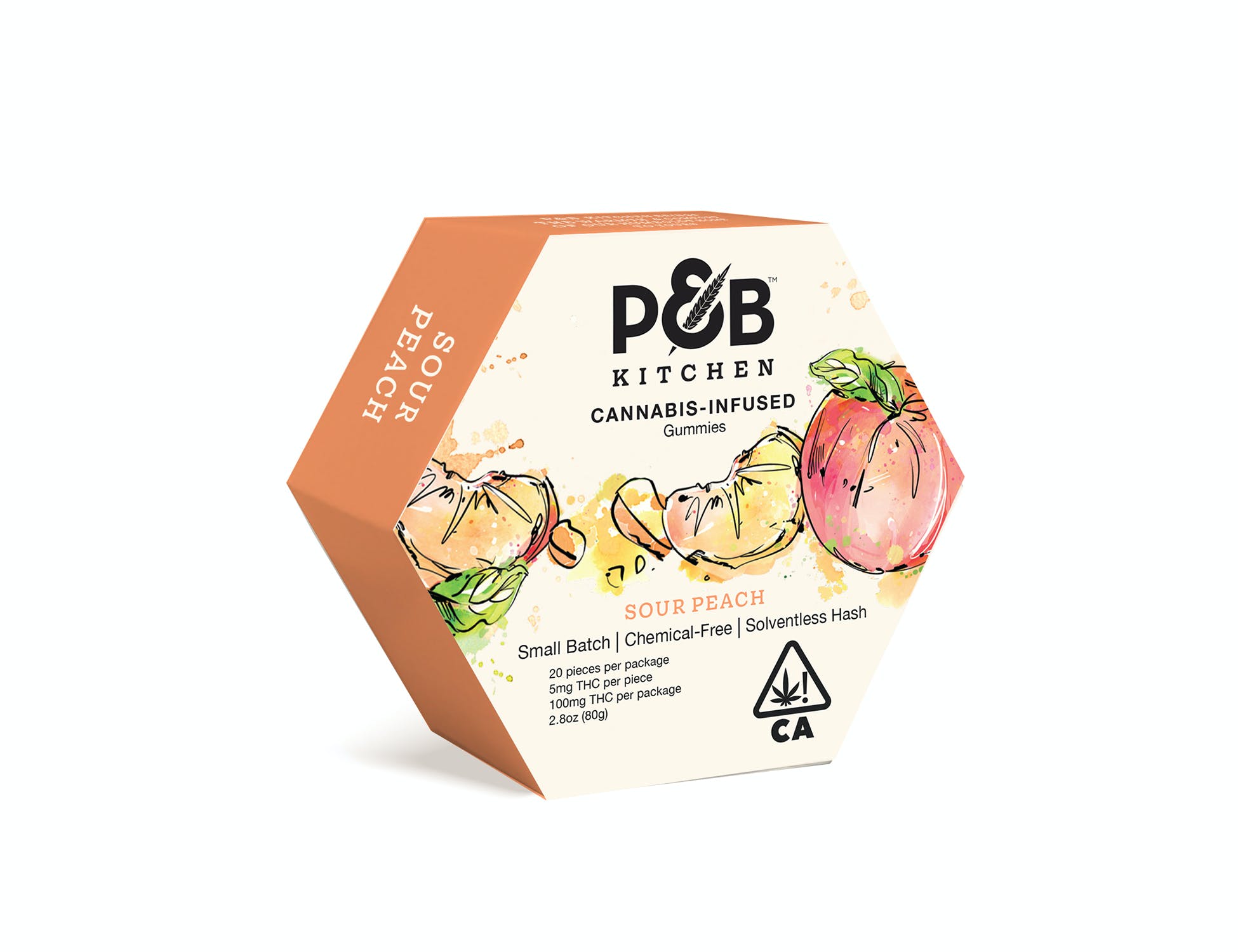 Photograph of product: Papa & Barkley - 100mg Solventless Gummies - Sour Peach