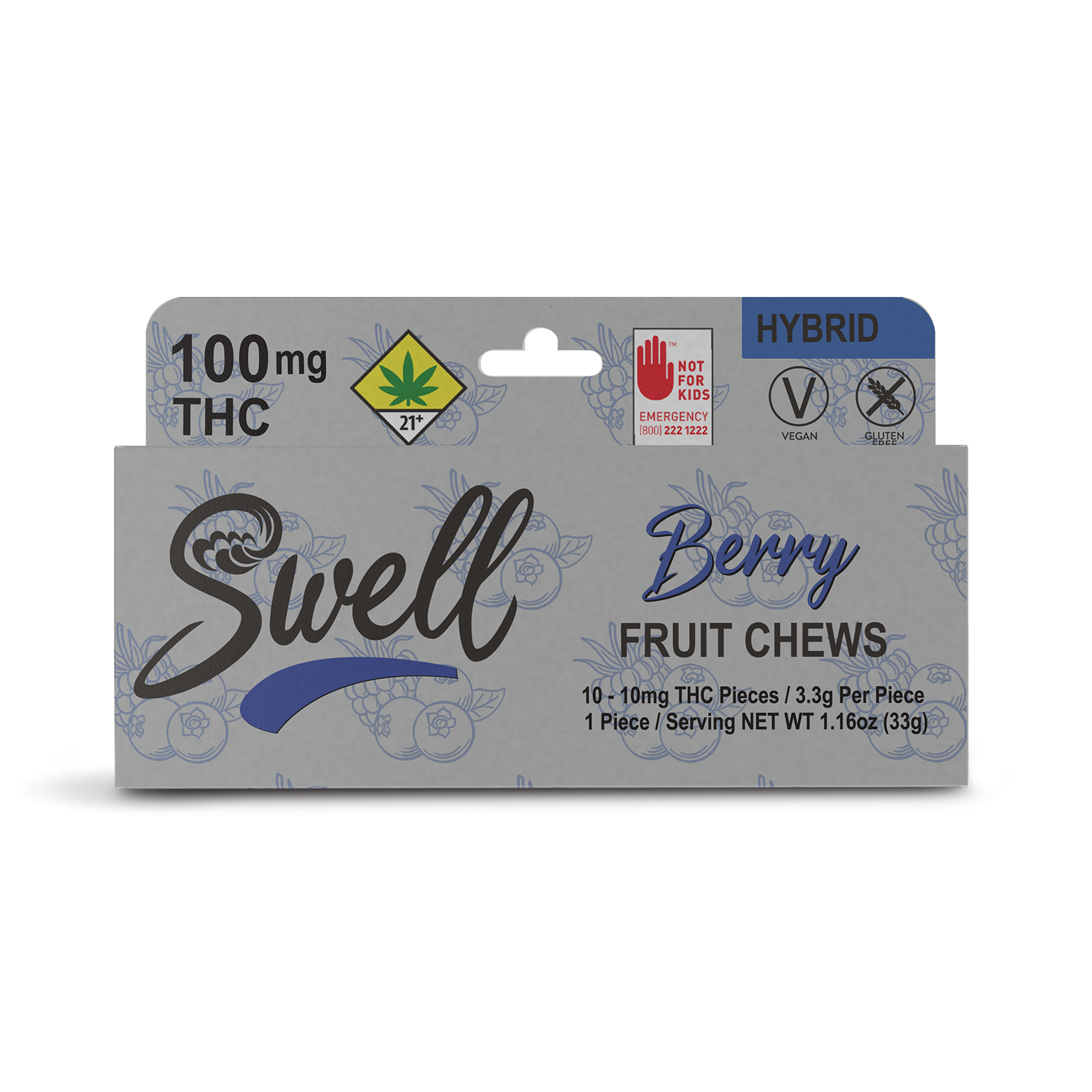 Photograph of product: Berry Hybrid Fruit Chews | 10-pack