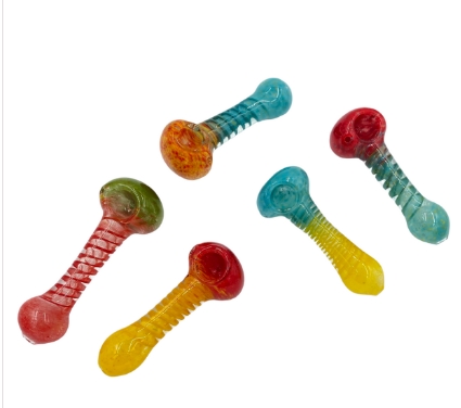 Photograph of product: 4" Spiral Duo Colored Hand Pipe (Assorted)