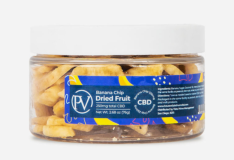 Photograph of product: Pv Dried Banana Chips 250mg CBD