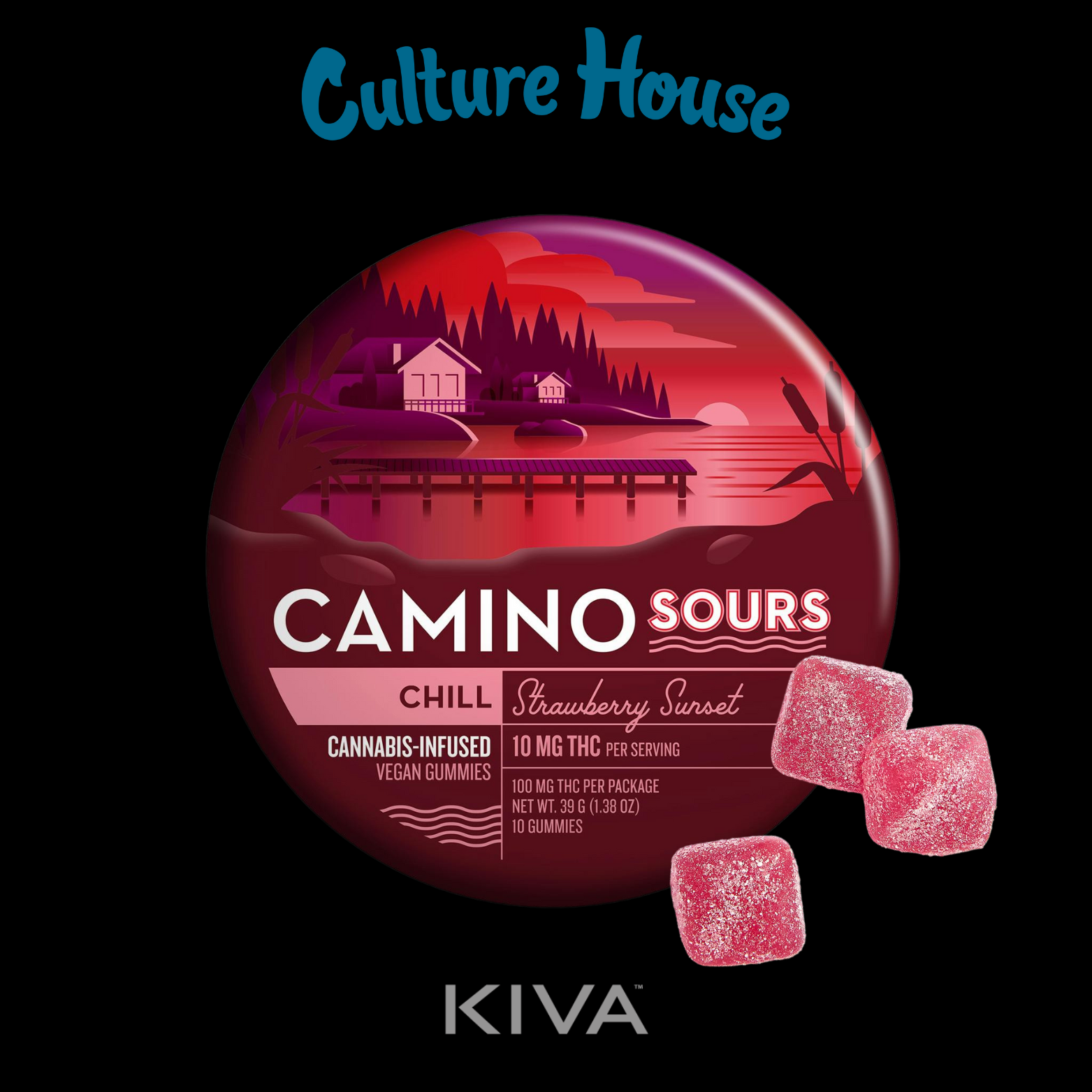 Photograph of product: Camino Sours | Strawberry Sunset | Chill | 100mg