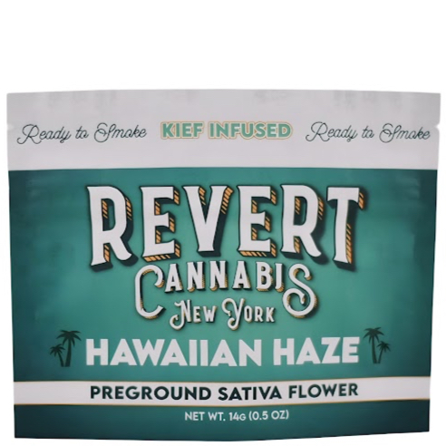Photograph of Product: Revert | Hawaiian Haze Kief Infused Ground Flower - 14g