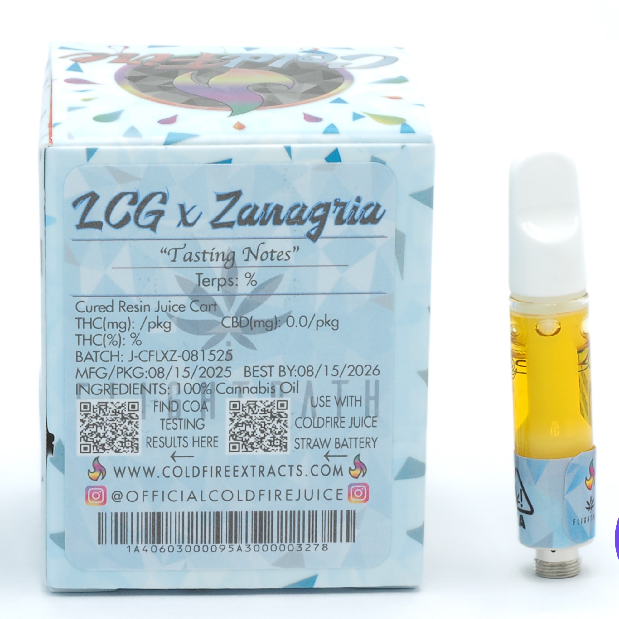 Photograph of product: LCG x Zanagria - Cured Resin - 1g (H) - Cold Fire x Flight Path
