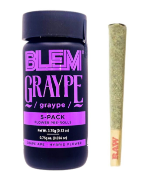 Photograph of product: BLEM Graype Hybrid Prerolls 0.75g 5PK
