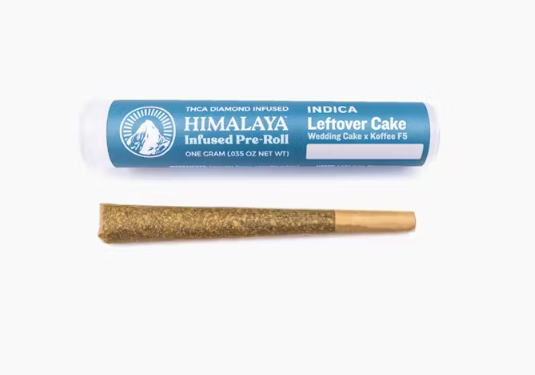 Photograph of product: HIMALAYA | LEFTOVER CAKE | DIAMOND INFUSED PREROLL | 1G