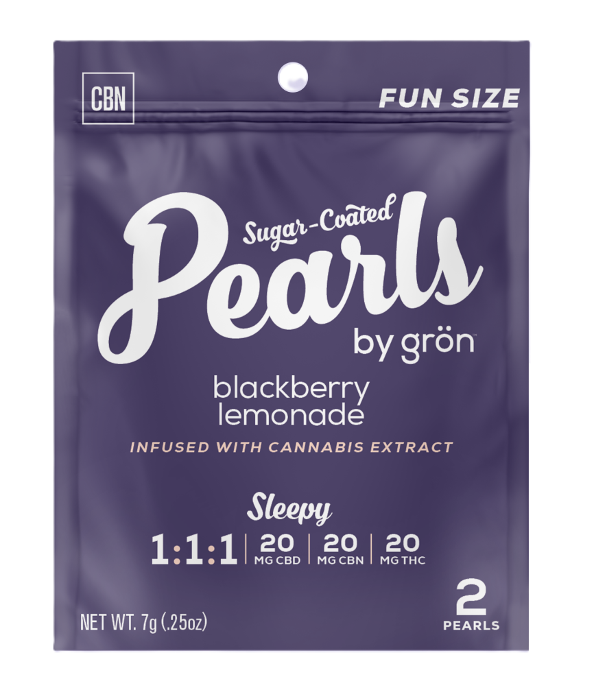 Photograph of product: Grn | Blackberry Lemonade Pearls | PROMO | Fun Size | 2pk/20mg