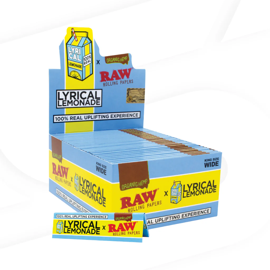 Photograph of product: Raw King Size Wide | Lyrical Lemonade Rolling Papers